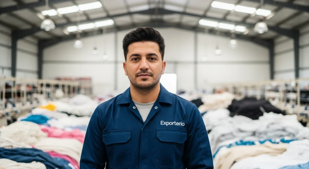 worker of exporterio in uniform